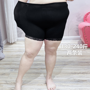 打底安全裤 胖mm简约弹力花边防走光舒适短裤 胖莹莹大码 肉嘟嘟
