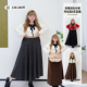 秋冬高级感高腰遮肚长款 气质美拉德显瘦伞裙胖莹莹大码 女装 半身裙