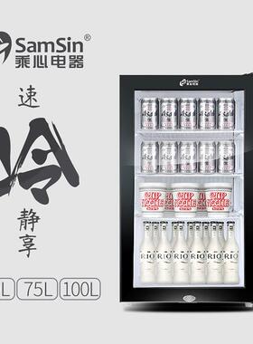110升食品留样柜冷藏展示柜小型带锁样品冰箱幼儿园学校食堂用