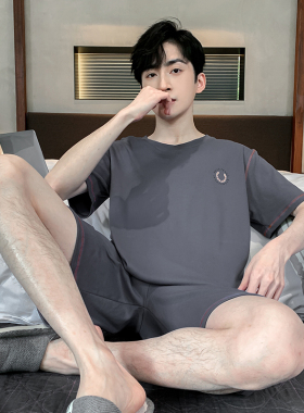 男士睡衣夏季纯棉短袖短裤家居服胖GG特大码套装200斤250斤5XL6XL