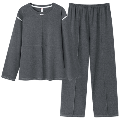 胖子特大码睡衣男士秋冬季纯棉长袖套装加肥加大码家居服250斤6XL