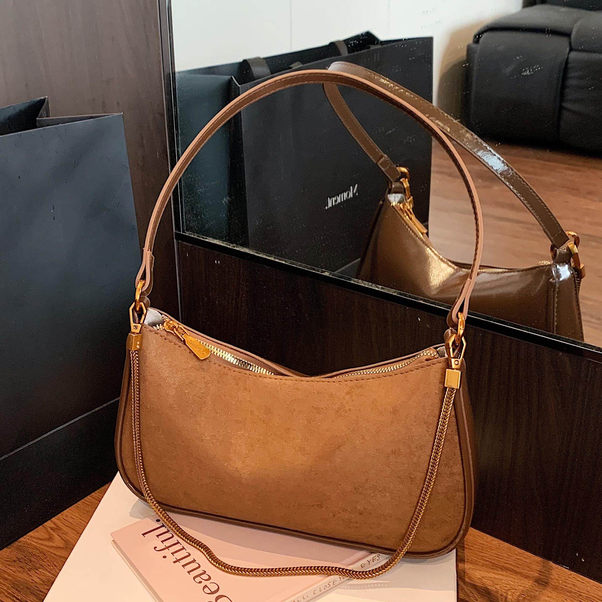 复古磨砂小包包女式2026新款百搭链条斜挎包高级感气质单肩腋下包,箱包皮具/热销女包/男包,单肩包,淘宝优惠券,粉丝福利购,淘宝优惠卷