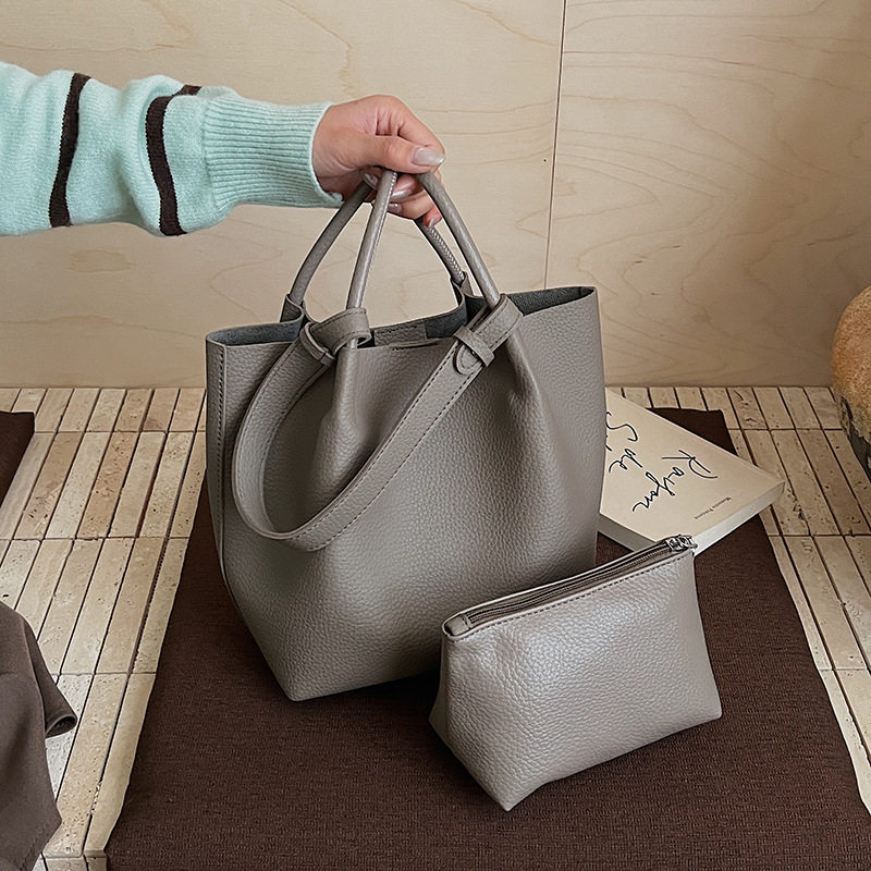 高级感复古荔枝纹女包2026新款百搭休闲斜挎包简约爆款手提水桶包,箱包皮具/热销女包/男包,单肩包,淘宝优惠券,粉丝福利购,淘宝优惠卷