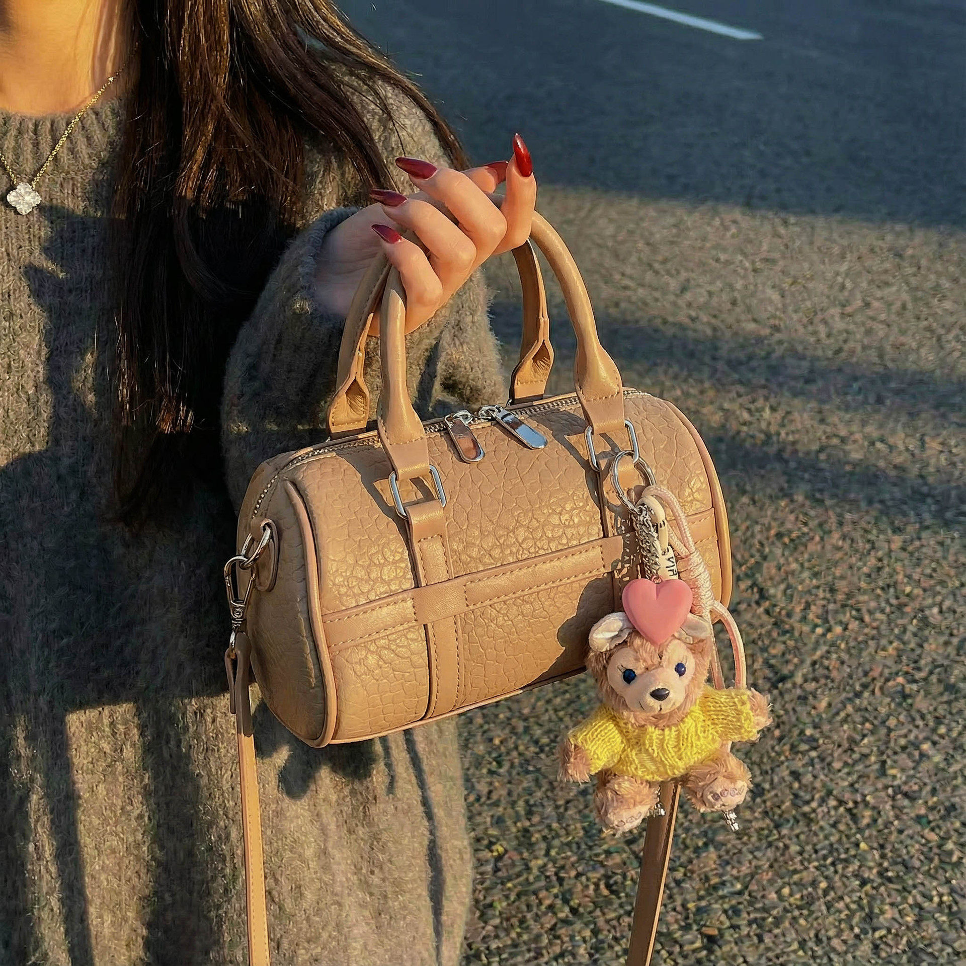 小众设计波士顿枕头包包女2026新款时尚单肩斜挎包韩版手提圆筒包,箱包皮具/热销女包/男包,单肩包,淘宝优惠券,粉丝福利购,淘宝优惠卷