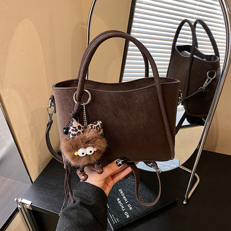 复古菜篮子小包包女2025新款磨砂手提水桶包秋冬流行麂皮绒斜挎包,箱包皮具/热销女包/男包,单肩包,淘宝优惠券,粉丝福利购,淘宝优惠卷