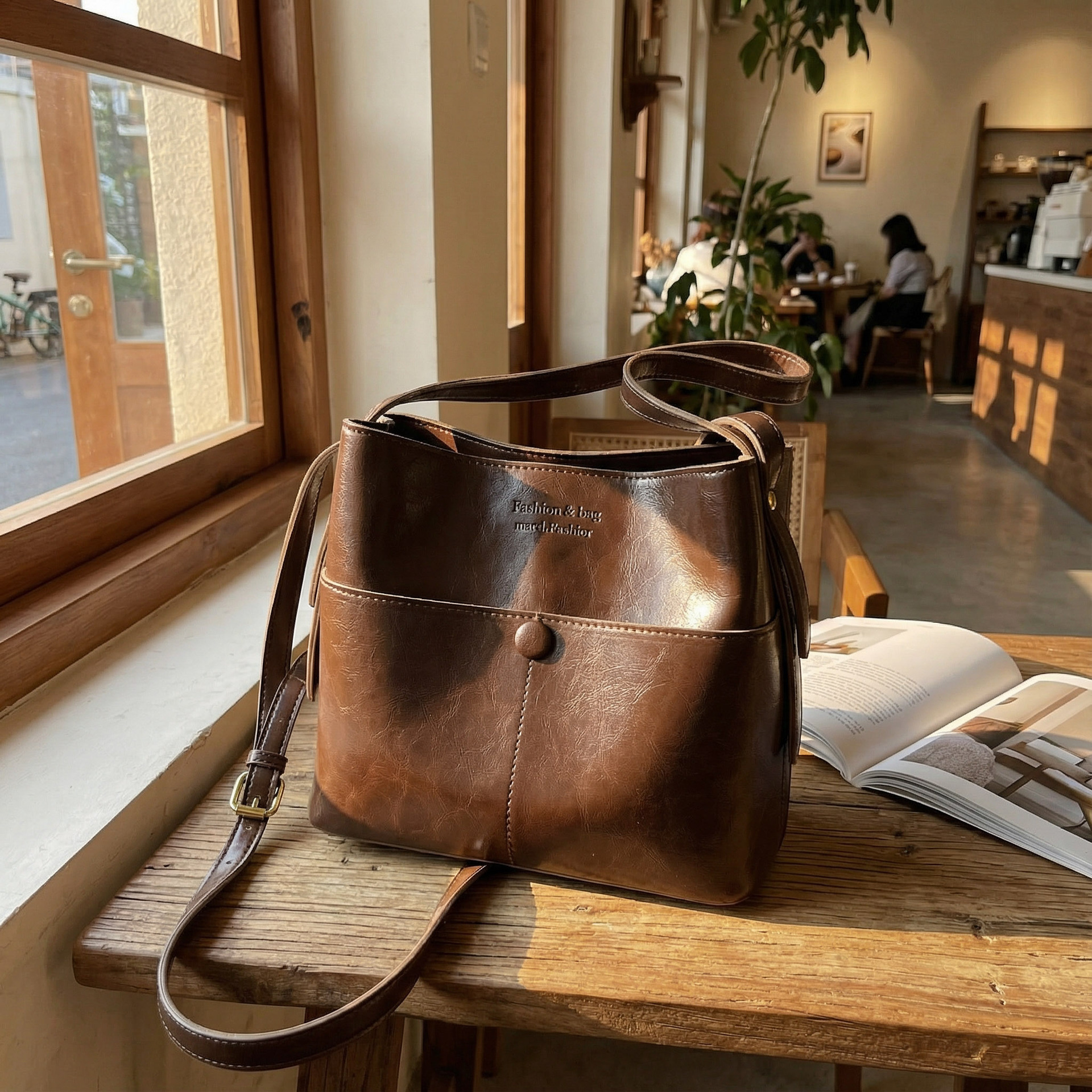 百搭高级感复古水桶包女20