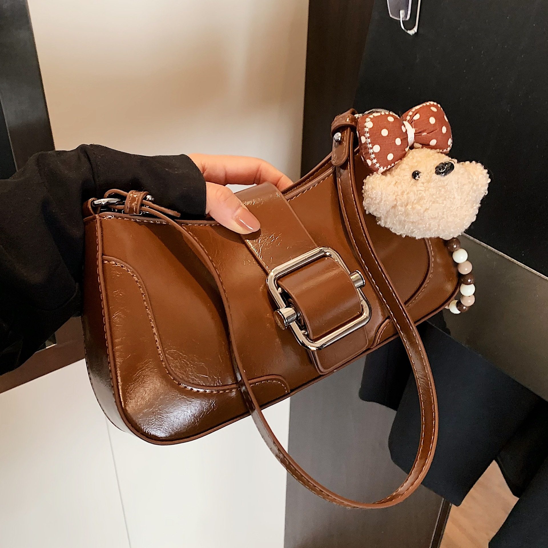 韩版ins包包女2026新款复古辣妹腋下包百搭法棍包小众单肩斜挎包,箱包皮具/热销女包/男包,单肩包,淘宝优惠券,粉丝福利购,淘宝优惠卷