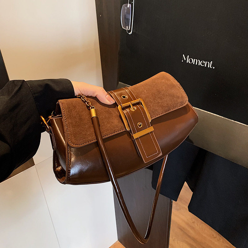 美拉德复古腋下包包女2026新款潮时尚高级感马鞍包链条斜挎包,箱包皮具/热销女包/男包,单肩包,淘宝优惠券,粉丝福利购,淘宝优惠卷