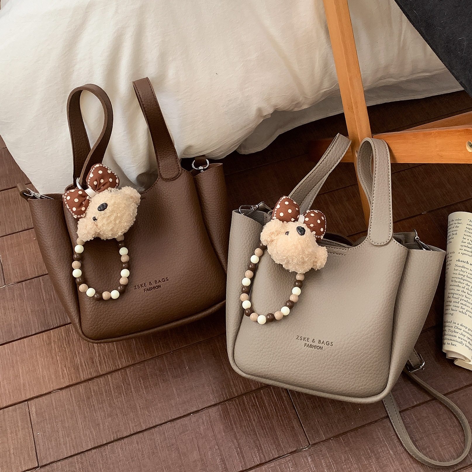 高级感水桶包包女2026新款百搭荔枝纹手提包复古单肩斜挎菜篮子包,箱包皮具/热销女包/男包,单肩包,淘宝优惠券,粉丝福利购,淘宝优惠卷