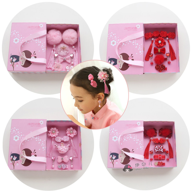 生日礼物唐装流苏高档儿童发饰