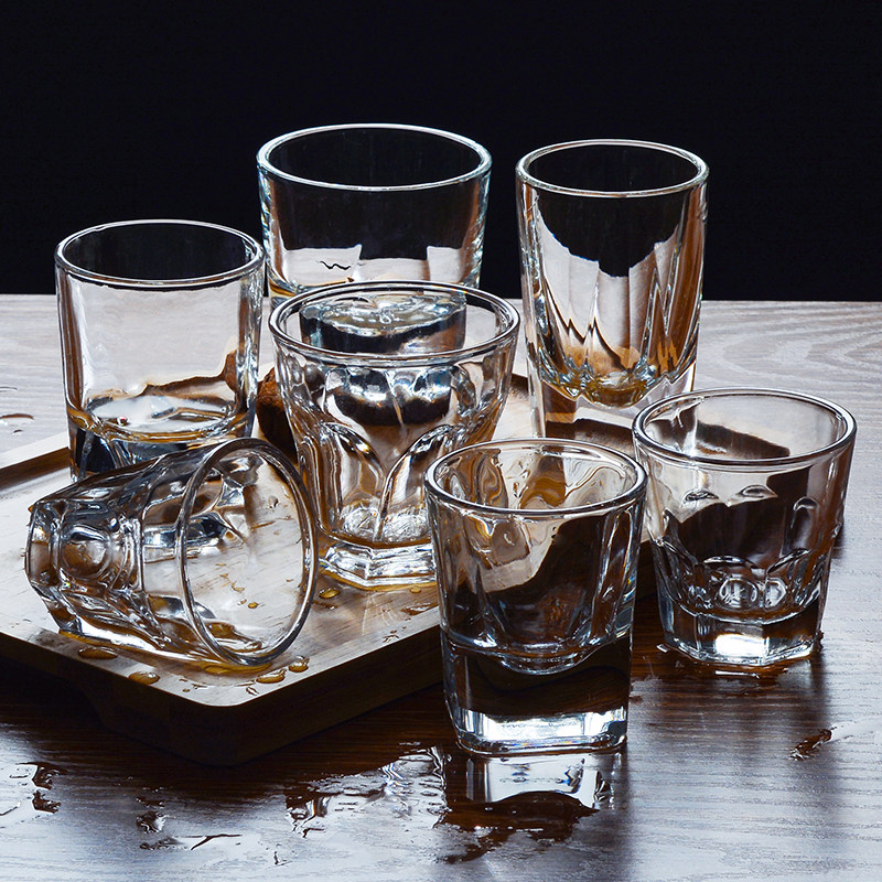 ktv玻璃酒杯啤酒杯加厚钢化杯子威士忌杯茶杯水杯 酒吧餐厅饭店用