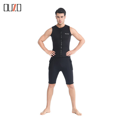 ouzo无袖潜水衣潜水短裤保暖加绒