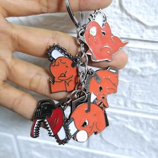 电锯人周边金属钥匙扣波奇塔卡通挂件书包扣可爱配饰链锯人钥匙扣