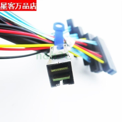 全新Mini SAS线HD SFF8644转4SAS SFF8482服务器阵列卡外置硬盘线