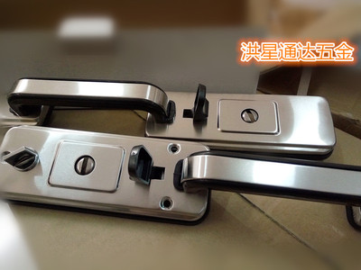 防盗门锁老式不锈钢拉手按压