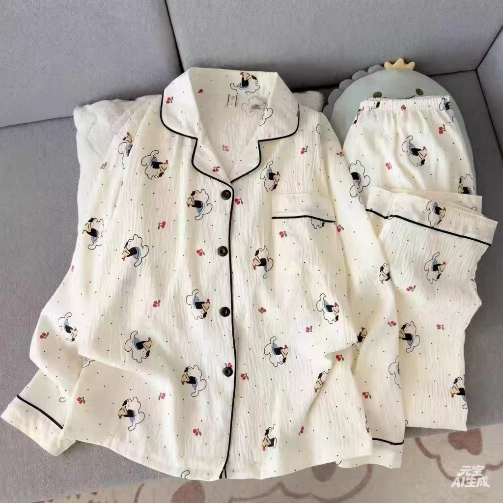 秋季云朵棉可爱卡通睡衣套装女