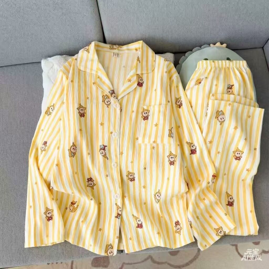 秋季云朵棉可爱卡通睡衣套装女