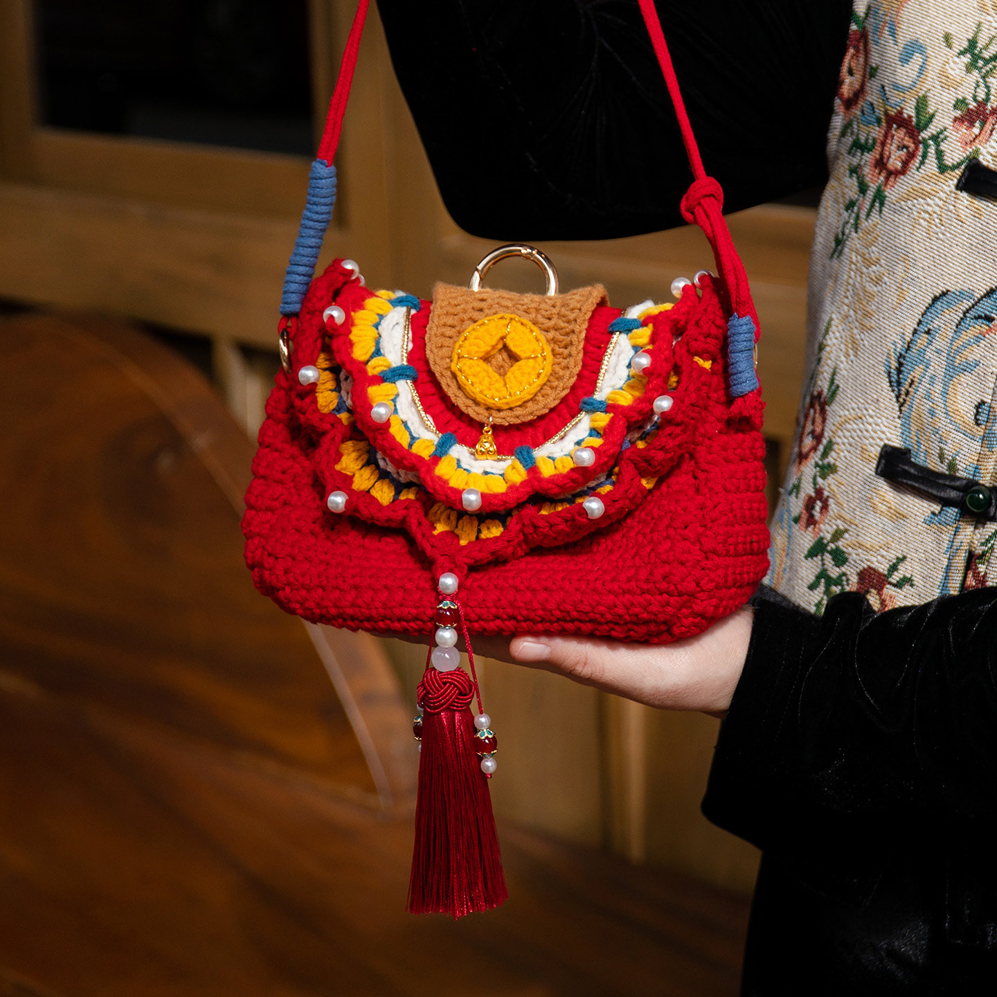 骏安马年钩织包包马鞍包毛线钩针编织材料包手工diy新年礼物,服饰配件/皮带/帽子/围巾,DIY编织材料包,淘宝优惠券,粉丝福利购,淘宝优惠卷