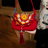 骏安马年钩织包包马鞍包毛线钩针编织材料包手工diy新年礼物