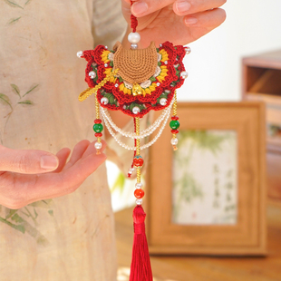 驭福平鞍马年小马挂件马鞍钩织钩针编织材料包手工diy新年礼物