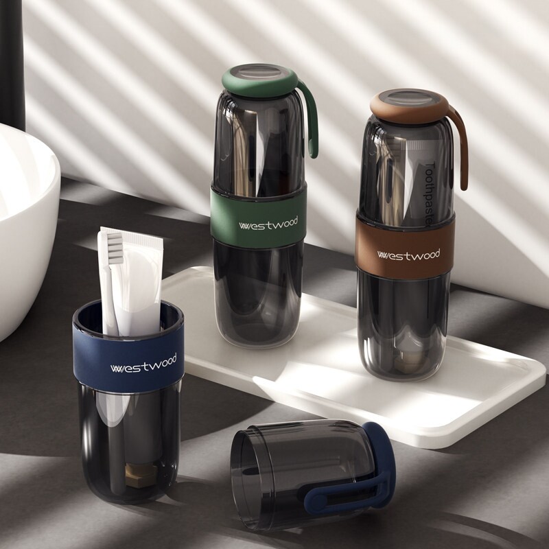 韩国旅行洗漱杯便携漱口杯外出家用情侣牙刷牙膏牙具旅行用品套装