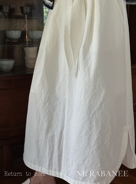 燃燃麻质感垂坠感长款档口小妹推荐款半身裙(配腰绳)YS1-BF0026