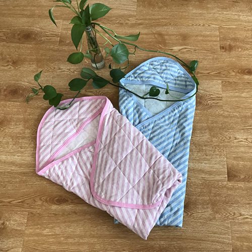 处理日系天竺棉儿童条纹小抱被