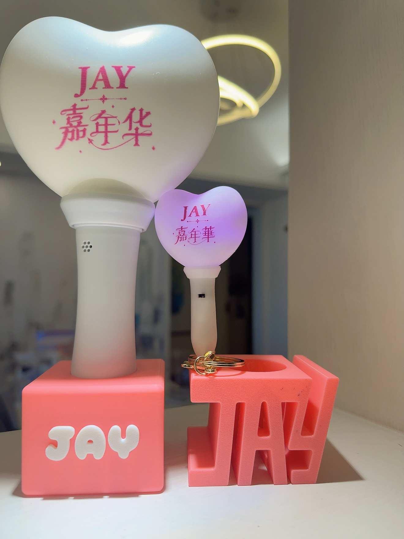 周杰伦上海演唱会周边同款背包挂件迷你应援荧光棒子钥匙扣吊饰