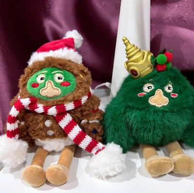 林俊杰JJ20演唱会周边同款圣诞Kiku小绿毛鸡迷你胖宝娃娃公仔挂饰