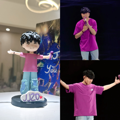 林俊杰jj20佛山演唱会周边同款盲盒手办娃娃车载摆件模型玩偶公仔