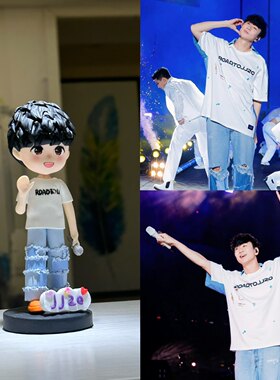林俊杰jj20演唱会周边潮玩同款卡通模型泥人手办娃娃公仔摆件人偶
