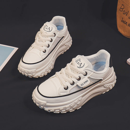 网面小白鞋女春夏新款女鞋厚底新款百搭透气跑步休闲运动鞋HY923