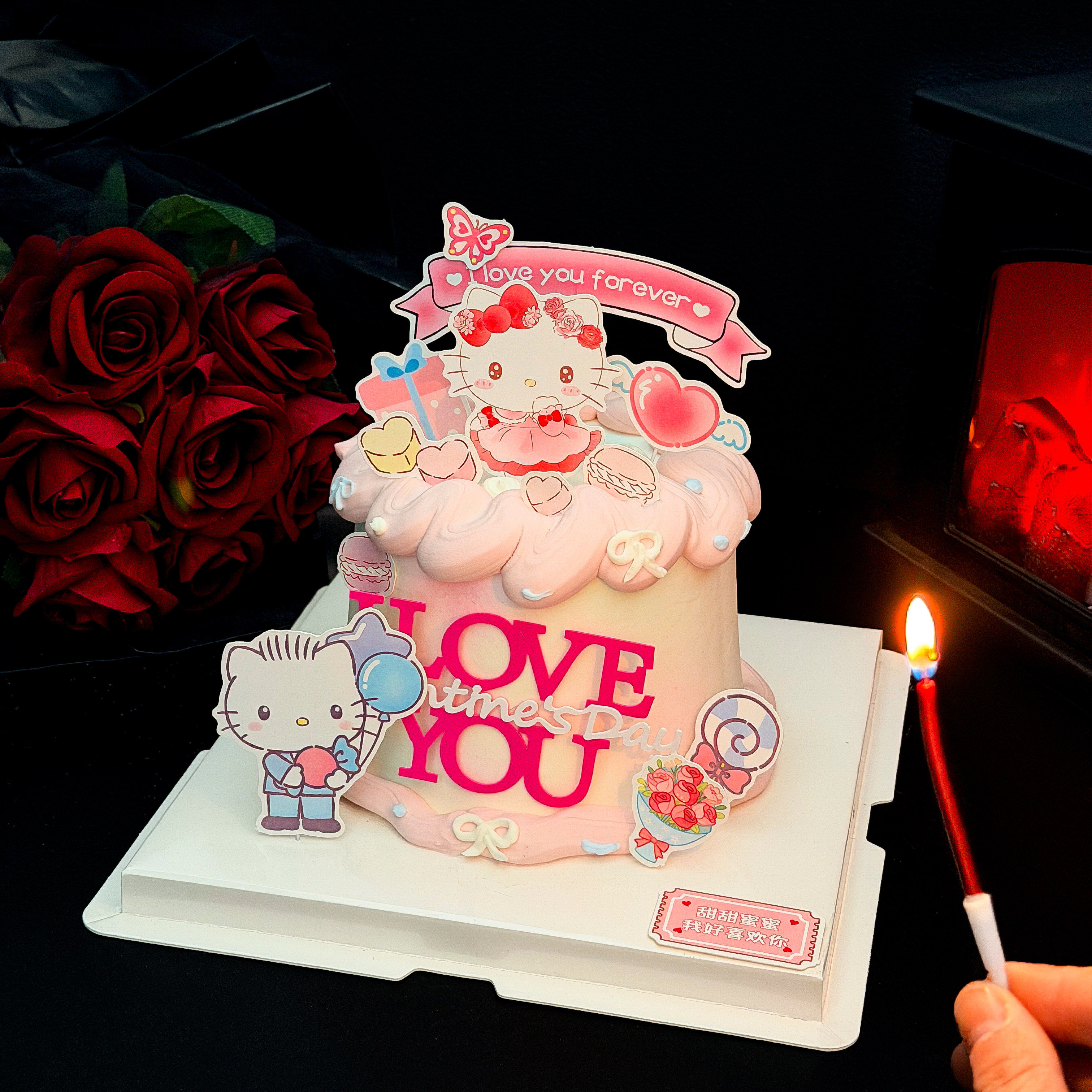 2026新款情人节卡通猫蛋糕装饰亚克力插件214七夕520甜品台插牌,节庆用品/礼品,节日装扮用品,淘宝优惠券,粉丝福利购,淘宝优惠卷