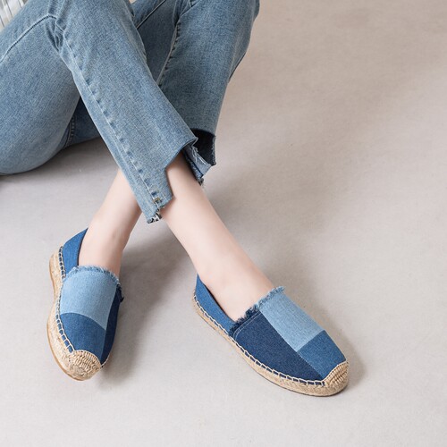 Soludos渔夫鞋厚底牛仔帆布女鞋