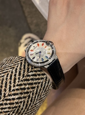 新款女表气质时尚手表女轻奢小众ins女表贝母彩虹宝石情人节礼物