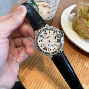 2026新款 ins风皮带手表气球镶钻贝母手表女 网红女表轻奢小众时尚
