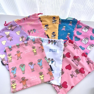 可爱小熊收纳包随身便携化妆包户外旅行收纳袋 韩国ins 花色全