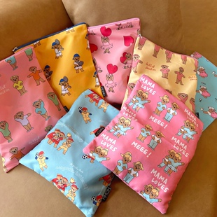 脏衣包 衣物收纳包 杂物收纳 宝宝尿片收纳包 韩国ins小熊拉链袋