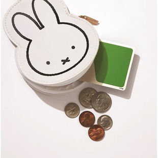 日单杂志附录 可爱米兔包包挂件 拉链零钱袋 交通卡包 耳机收纳包