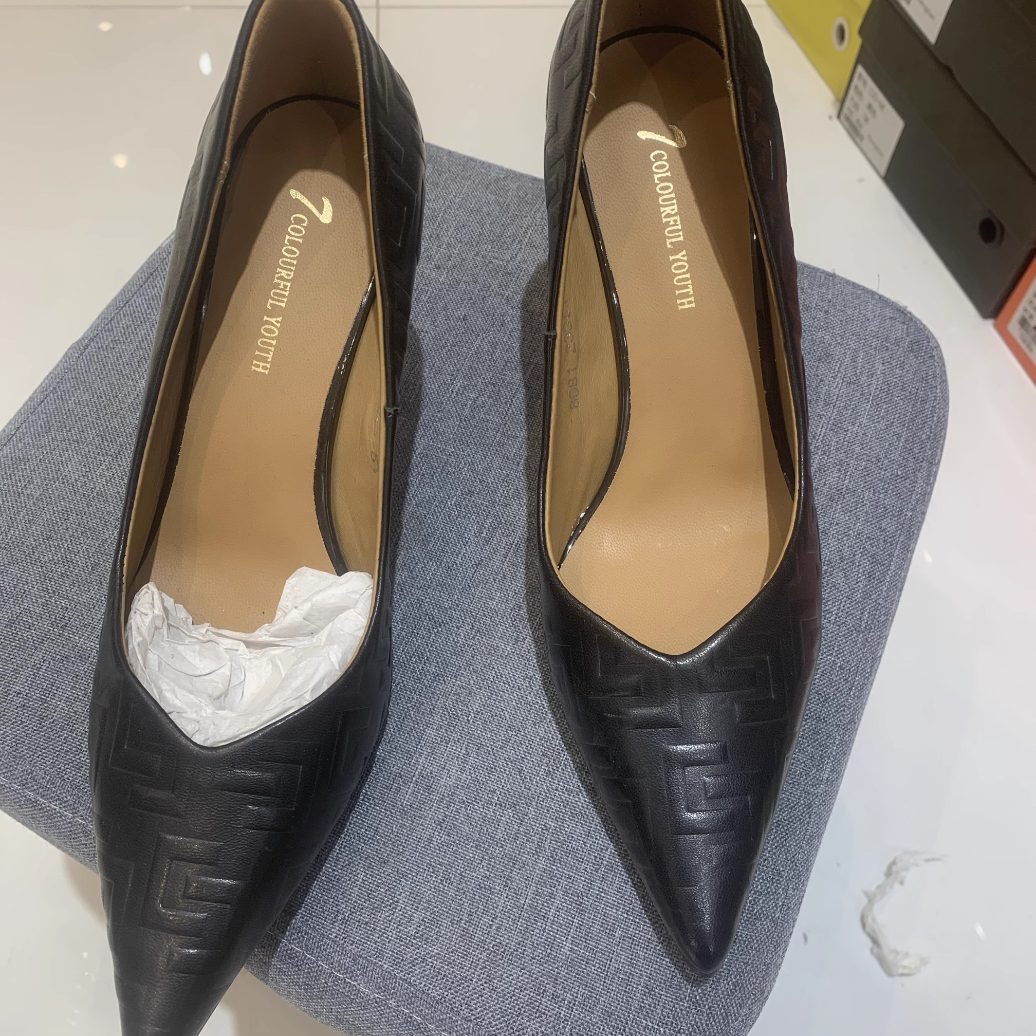 软羊皮女鞋新款女士单鞋简约优雅气质高跟单鞋通勤鞋宴会鞋