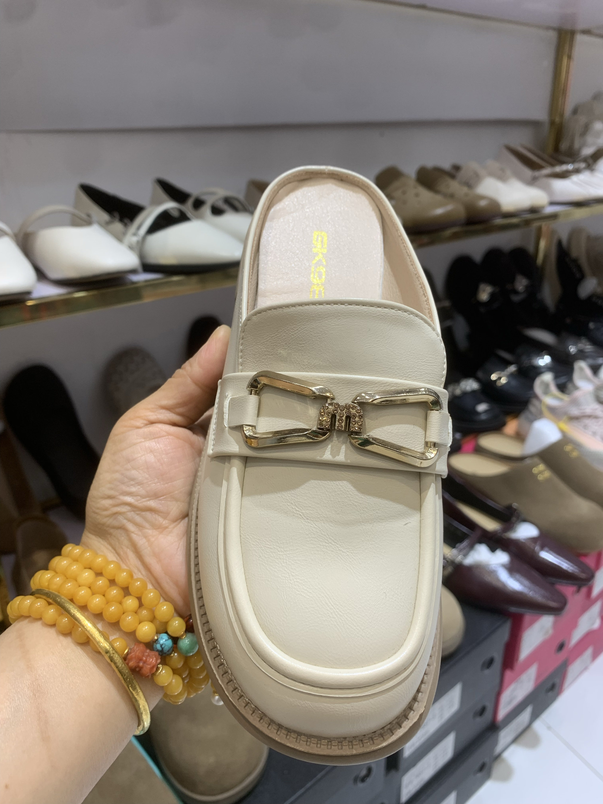 包头半拖鞋女夏外穿2025新款无后跟懒人乐福穆勒鞋休闲平底鞋