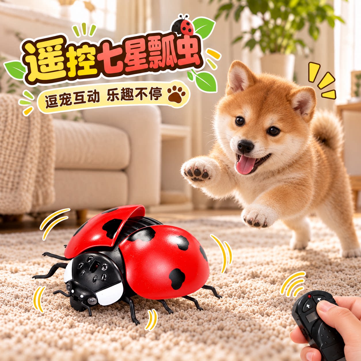 儿童遥控智能仿真瓢虫益智玩具
