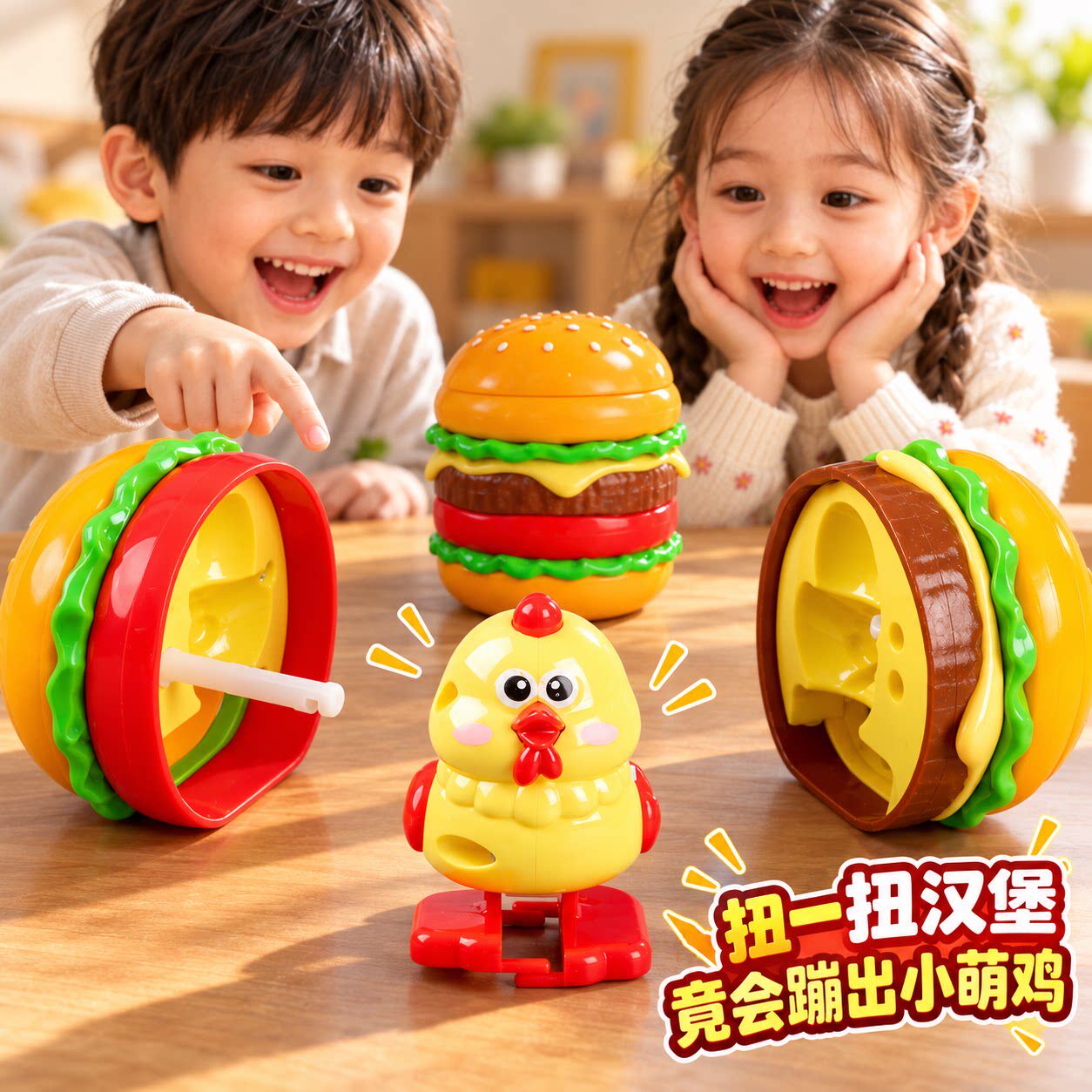婴儿发条小鸡仿真益智学爬玩具