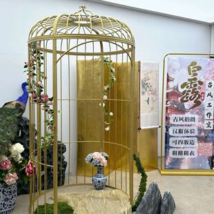 包邮装饰鸟笼铁艺鸟笼大型特大号婚庆拍照摆设超大鸟笼休闲户外装