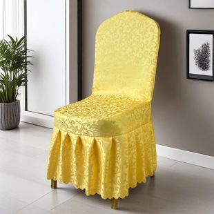 酒店饭店椅套餐厅宴会椅子套罩座套通用新款椅套罩连体凳子套座椅