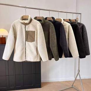 厚厚的好暖和！U+大厂出货，宽松羊羔绒立领摇粒绒外套冬夹克男女
