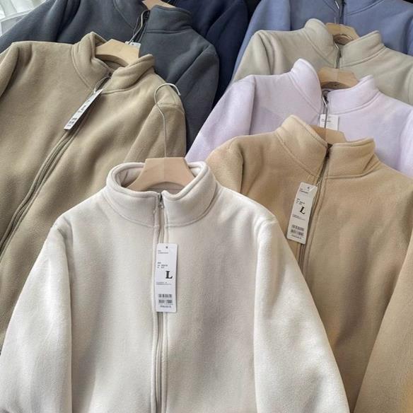 无法拒绝！男女情侣款双层复合摇粒绒羊羔绒加厚保暖拉链夹克外套