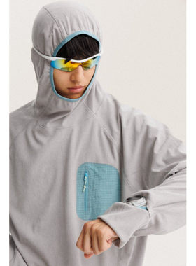 VTPS国潮情侣城市户外休闲轻量化米粒绒连帽运动卫衣男女宽松上衣