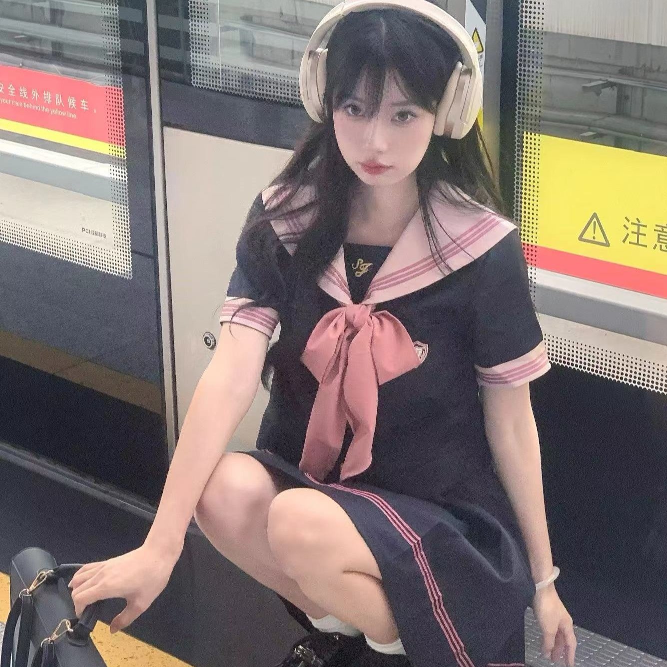 实拍 *淑吉高*原创设计温柔蔷薇粉三本冬服&夏服JK制服学院风