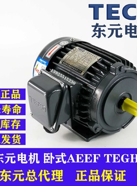 TECO无锡东元电机 AEEF 0.18 0.37 0.75 1.5KW刹车马达380V电动机